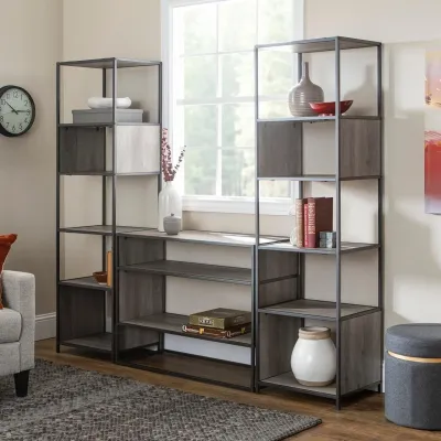 Тумба підставка для TV у стилі Loft NS-2107 1930x1600x320 мм Черный