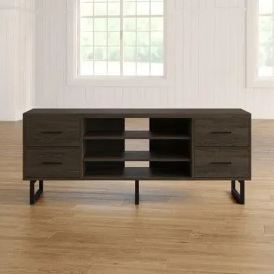 Тумба підставка для TV у стилі Loft NS-2112 680x1600x350 мм Черный Тумба підставка для TV у стилі Loft NS-2112 680x1600x350 мм Черный