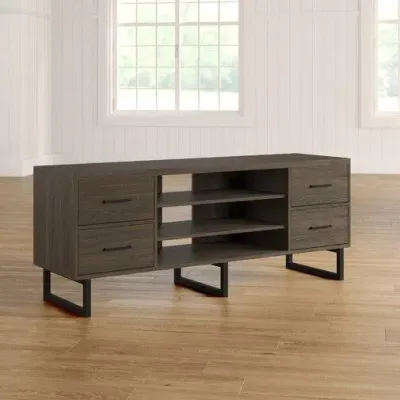 Тумба підставка для TV у стилі Loft NS-2112 680x1600x350 мм Черный Тумба підставка для TV у стилі Loft NS-2112 680x1600x350 мм Черный