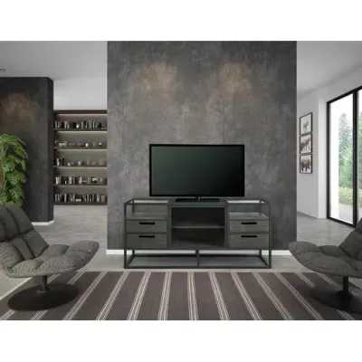 Тумба подставка для TV в стиле Loft NS-2114 780x1600x450 мм Черный Тумба подставка для TV в стиле Loft NS-2114 780x1600x450 мм Черный