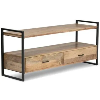 Тумба підставка для TV у стилі Loft NS-2123 690x1500x400 мм Черный