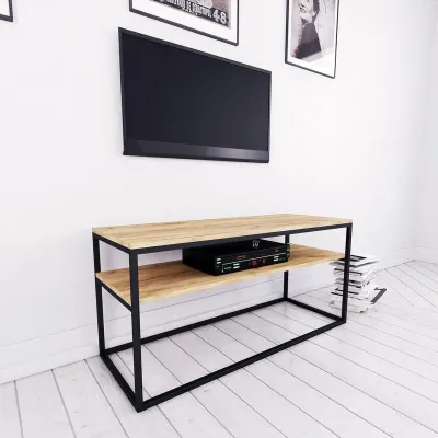 Тумба підставка для TV у стилі Loft NS-2142 730x1100x350 мм Черный