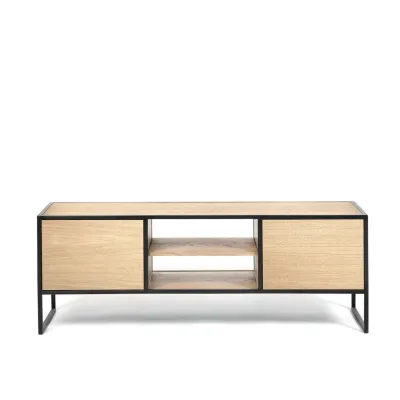 Тумба підставка для TV у стилі Loft NS-2144 680x1500x300 мм Черный