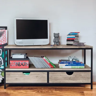 Тумба підставка для TV у стилі Loft NS-2147 580x1200x320 мм Черный