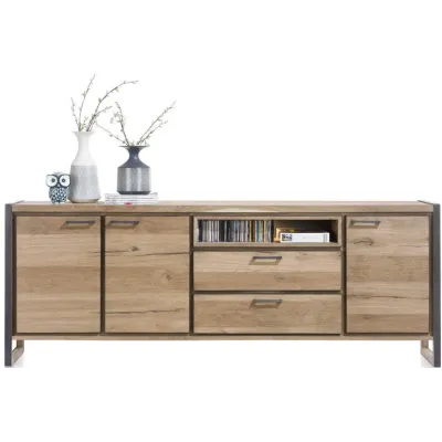 Тумба подставка для TV в стиле Loft NS-2148 630x1360x360 мм Черный