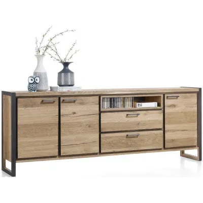 Тумба подставка для TV в стиле Loft NS-2148 630x1360x360 мм Черный