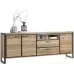 Тумба подставка для TV в стиле Loft NS-2148 630x1360x360 мм Черный