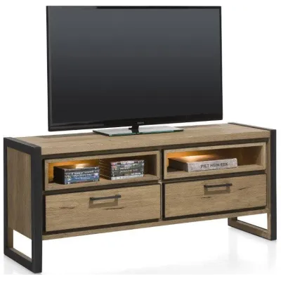 Тумба подставка для TV в стиле Loft NS-2149 630x1400x420 мм Черный