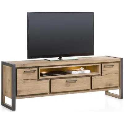 Тумба подставка для TV в стиле Loft NS-2150 680x1300x320 мм Черный