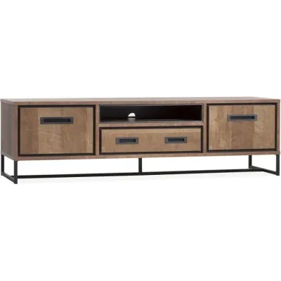 Тумба подставка для TV в стиле Loft NS-2153 630x1800x460 мм Черный