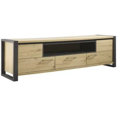 Тумба підставка для TV у стилі Loft NS-2159 610x1300x300 мм Черный