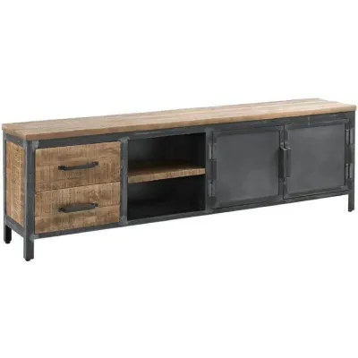 Тумба подставка для TV в стиле Loft NS-2160 590x1280x300 мм Черный