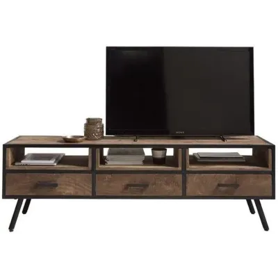 Тумба підставка для TV у стилі Loft NS-2161 630x1200x350 мм Черный
