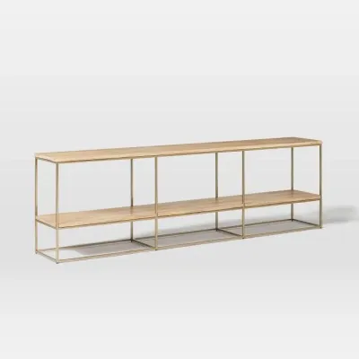 Тумба підставка для TV у стилі Loft NS-2171 730x2400x300 мм Золотой