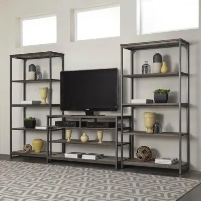 Тумба-стелаж для TV у стилі Loft NS-2176 830x1350x500 мм Черный