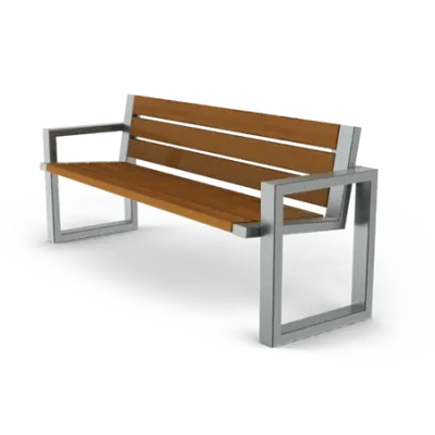Вулична лава в стилі Loft NS-2203 830x1600x400 мм Серый