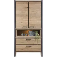 Шкаф для хранения в стиле Loft NS-2215 2030x1000x400 мм Черный