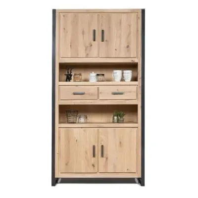 Шафа для зберігання в стилі Loft NS-2217 2130x1100x450 мм Черный Шафа для зберігання в стилі Loft NS-2217 2130x1100x450 мм Черный