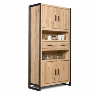 Шафа для зберігання в стилі Loft NS-2217 2130x1100x450 мм Черный Шафа для зберігання в стилі Loft NS-2217 2130x1100x450 мм Черный