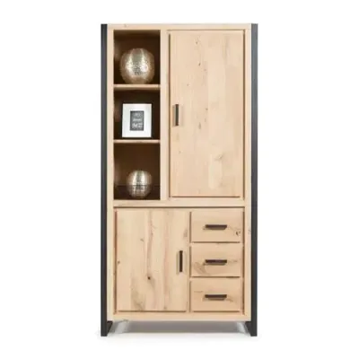 Шкаф для хранения в стиле Loft NS-2220 2030x1000x450 мм Черный
