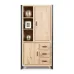 Шкаф для хранения в стиле Loft NS-2220 2030x1000x450 мм Черный