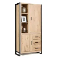 Шафа для зберігання в стилі Loft NS-2220 2030x1000x450 мм Черный