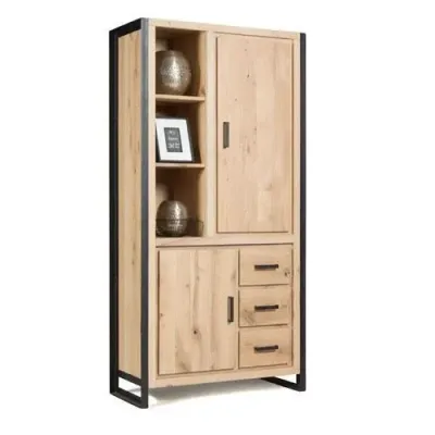 Шафа для зберігання в стилі Loft NS-2220 2030x1000x450 мм Черный Шафа для зберігання в стилі Loft NS-2220 2030x1000x450 мм Черный