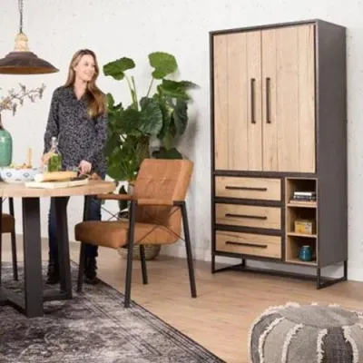 Шафа для зберігання в стилі Loft NS-2222 1930x900x480 мм Черный Шафа для зберігання в стилі Loft NS-2222 1930x900x480 мм Черный