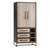 Шкаф для хранения в стиле Loft NS-2222 1930x900x480 мм Черный Шкаф для хранения в стиле Loft NS-2222 1930x900x480 мм Черный