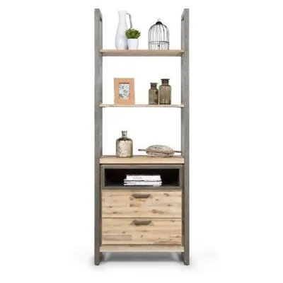 Шкаф для хранения в стиле Loft NS-2223 2030x750x420 мм Черный
