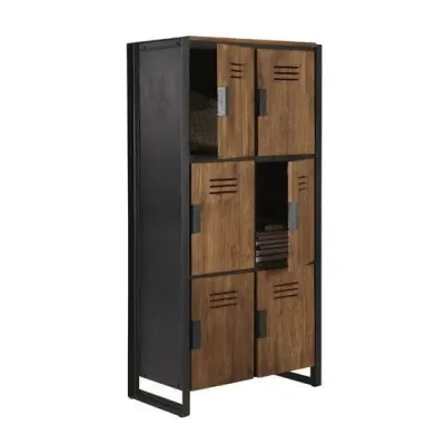 Шкаф для хранения в стиле Loft NS-2229 1630x800x400 мм Черный