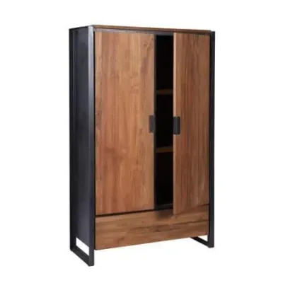 Шафа для зберігання в стилі Loft NS-2232 1830x1000x400 мм Черный Шафа для зберігання в стилі Loft NS-2232 1830x1000x400 мм Черный