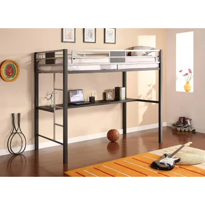 Двоярусне ліжко в стилі Loft NS-224 1830x2000x1000 мм Черный Двоярусне ліжко в стилі Loft NS-224 1830x2000x1000 мм Черный
