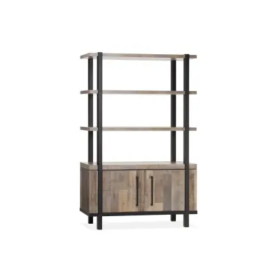 Шкаф для хранения в стиле Loft NS-2250 2030x1300x400 мм Черный