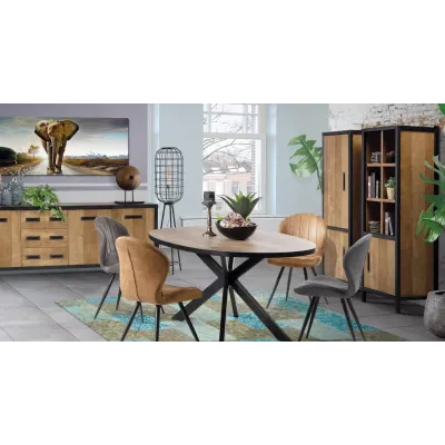 Шкаф для хранения в стиле Loft NS-2252 2000x970x500 мм Черный