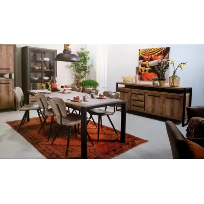 Шкаф для хранения в стиле Loft NS-2254 2030x650x450 мм Черный