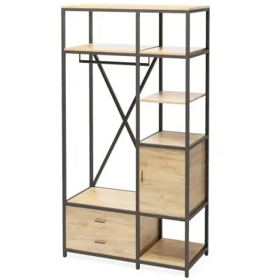 Шафа для зберігання в стилі Loft NS-2256 2550x1330x600 мм Черный Шафа для зберігання в стилі Loft NS-2256 2550x1330x600 мм Черный