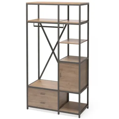 Шафа для зберігання в стилі Loft NS-2256 2550x1330x600 мм Черный Шафа для зберігання в стилі Loft NS-2256 2550x1330x600 мм Черный