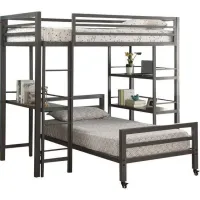 Двоярусне ліжко Loft у стилі Loft NS-226 1880x1800x1800 мм Черный