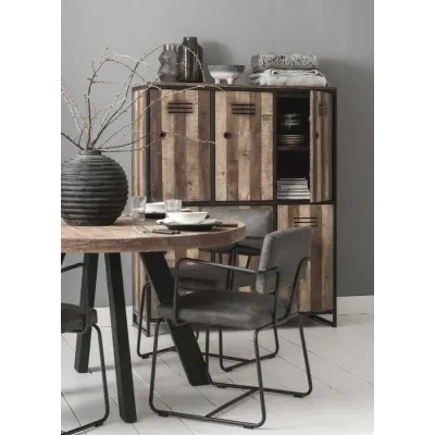 Шкафчик для хранения в стиле Loft NS-2260 1630x1200x400 мм Черный Шкафчик для хранения в стиле Loft NS-2260 1630x1200x400 мм Черный