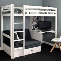 Двухьярусная кровать в стиле LOFT (NS-227)
