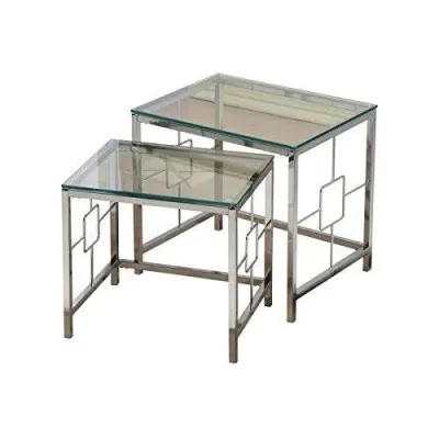 Комплект журнальных столиков в стиле Loft NS-304 490x510x400 мм Черный