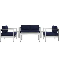 Комплект уличной мебели диван 2 кресла столик в стиле Loft Серый NS-319 780x2720x800 мм Комплект уличной мебели диван 2 кресла столик в стиле Loft Серый NS-319 780x2720x800 мм