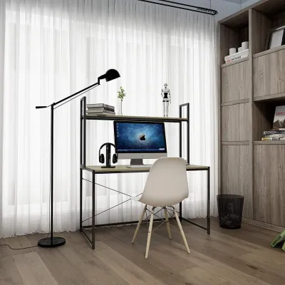 Компьютерный стол в стиле Loft NS-327 1430x1200x600 мм Черный
