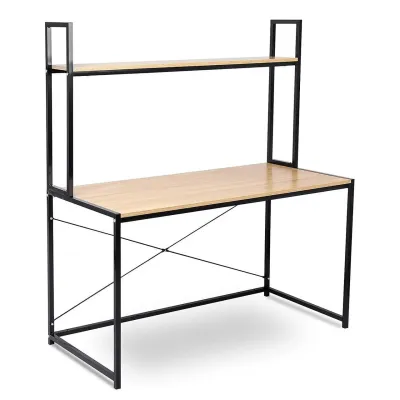 Компьютерный стол в стиле Loft NS-327 1430x1200x600 мм Черный