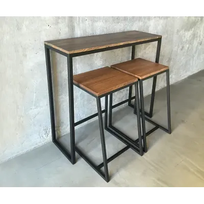 Консоль для дома в стиле Loft NS-351 930x900x350 мм Черный