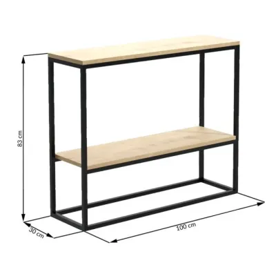 Консоль для дому в стилі Loft NS-395 860x1000x300 мм Черный Консоль для дому в стилі Loft NS-395 860x1000x300 мм Черный