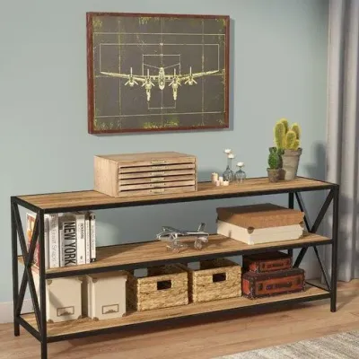Консоль для дома в стиле Loft NS-422 680x1200x250 мм Черный Консоль для дома в стиле Loft NS-422 680x1200x250 мм Черный