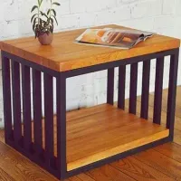 Кофейный журнальный столик в стиле Loft NS-653 630x600x400 мм Черный Кофейный журнальный столик в стиле Loft NS-653 630x600x400 мм Черный