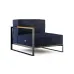 Кресло в стиле Loft NS-751 680x950x850 мм Черный